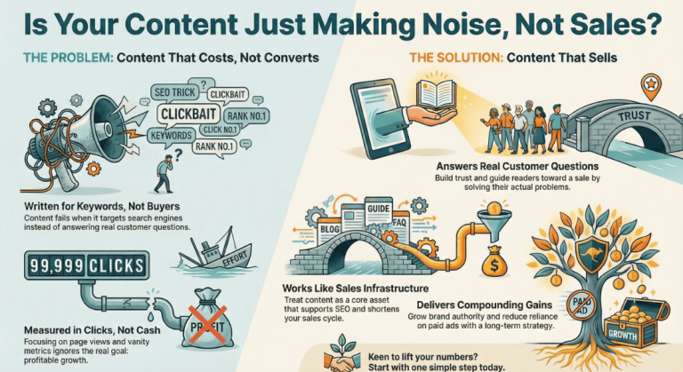 Content Strategy-Noise vs Sales Infographic